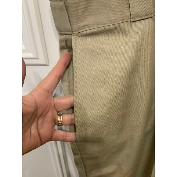Dickies Men's Beige Work Dress Pants Size 46x30 Flat Front Straight Leg - Picture 2 of 5